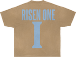 RISEN ONE Tan & Carolina Blue T-Shirt